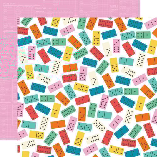 Simple Stories - Game Night Collection - 12 x 12 Double Sided Paper - Time's Up