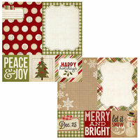 Simple Stories - Handmade Holiday Collection - Christmas - 12 x 12 Double Sided Paper - Quote and Photo Mat Elements