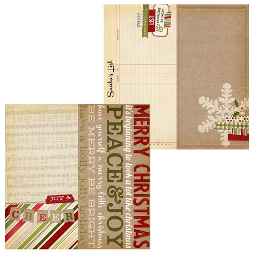 Simple Stories - Handmade Holiday Collection - Christmas - 12 x 12 Double Sided Paper - Page Elements