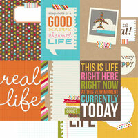 Simple Stories - SNAP Life Collection - 12 x 12 Double Sided Paper - SNAP Vertical Journaling Card Elements