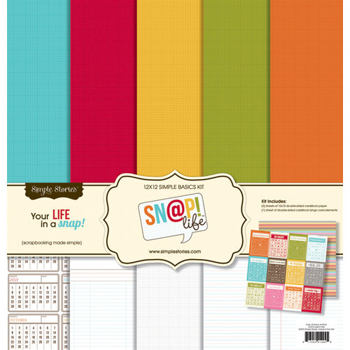 Simple Stories - SNAP Life Collection - 12 x 12 Basics Kit