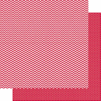 Simple Stories - SNAP Color Vibe Collection - 12 x 12 Double Sided Paper - Red Chevron