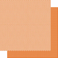 Simple Stories - SNAP Color Vibe Collection - 12 x 12 Double Sided Paper - Orange Chevron