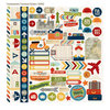 Simple Stories - Urban Traveler Collection - 12 x 12 Cardstock Stickers - Fundamentals