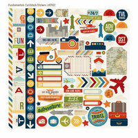 Simple Stories - Urban Traveler Collection - 12 x 12 Cardstock Stickers - Fundamentals