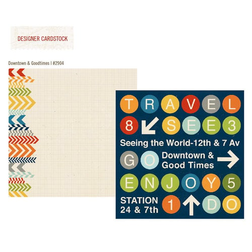 Simple Stories - Urban Traveler Collection - 12 x 12 Double Sided Paper - Downtown and Good Times