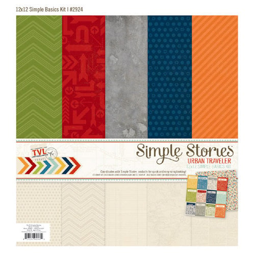 Simple Stories - Urban Traveler Collection - 12 x 12 Simple Basics Kit