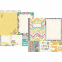 Simple Stories - Vintage Bliss Collection - 12 x 12 Double Sided Paper - Quote and Photo Mat Elements