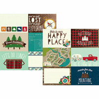 Simple Stories - Cabin Fever Collection - 12 x 12 Double Sided Paper - 4 x 6 Horizontal Elements