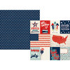 Simple Stories - All American Collection - 12 x 12 Double Sided Paper - 3 x 4 and 4 x 6 Journaling Card Elements
