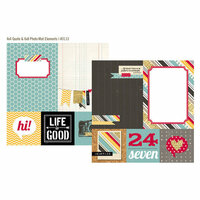 Simple Stories - 24 Seven Collection - 12 x 12 Double Sided Paper - Quote and Photo Mat Elements