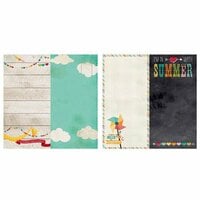 Simple Stories - I Heart Summer Collection - 12 x 12 Double Sided Paper - Page Elements