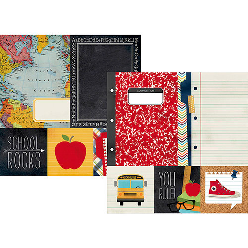 Simple Stories - Smarty Pants Collection - 12 x 12 Double Sided Paper - Quote and Photo Mat Elements