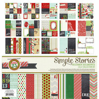 Simple Stories - December Documented Collection - Christmas - 12 x 12 Collection Kit