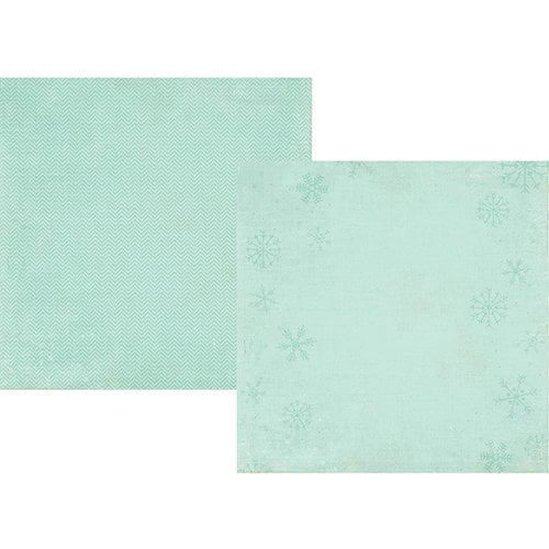 Simple Stories - December Documented Collection - Christmas - 12 x 12 Double Sided Paper - Blue Snowflake