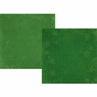 Simple Stories - December Documented Collection - Christmas - 12 x 12 Double Sided Paper - Green Snowflake
