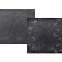 Simple Stories - December Documented Collection - Christmas - 12 x 12 Double Sided Paper - Chalkboard Snowflake