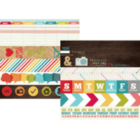Simple Stories - Daily Grind Collection - 12 x 12 Double Sided Paper - Border and Title Strip Elements