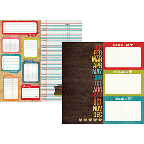 Simple Stories - Daily Grind Collection - 12 x 12 Double Sided Paper - Page Elements