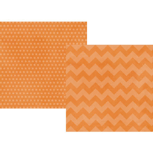 Simple Stories - Daily Grind Collection - 12 x 12 Double Sided Paper - Orange Chunky Chevron