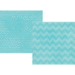 Simple Stories - Daily Grind Collection - 12 x 12 Double Sided Paper - Teal Chunky Chevron