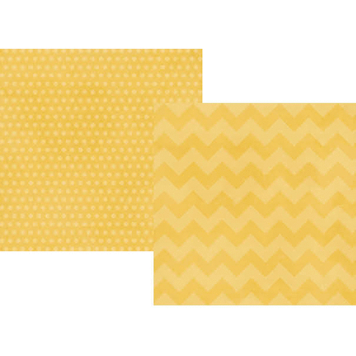 Simple Stories - Daily Grind Collection - 12 x 12 Double Sided Paper - Yellow Chunky Chevron