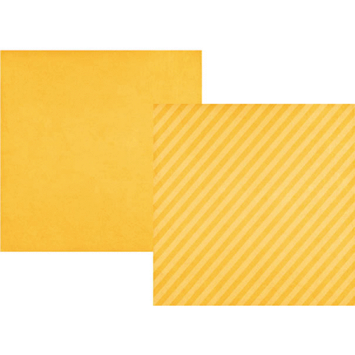 Simple Stories - A Charmed Life Collection - 12 x 12 Double Sided Paper - Yellow Stripes