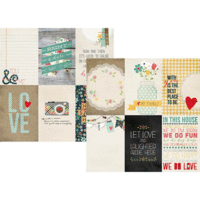 Simple Stories - Homespun Collection - 12 x 12 Double Sided Paper - 4 x 6 Vertical Journaling Card Elements