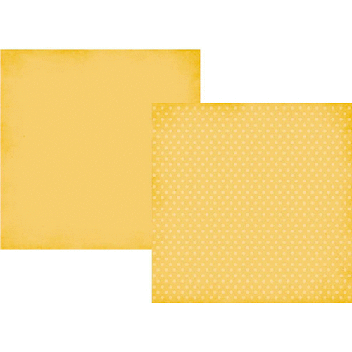 Simple Stories - Homespun Collection - 12 x 12 Double Sided Paper - Yellow Dots