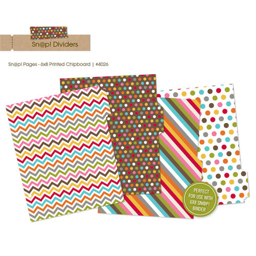 Simple Stories - SNAP Studio Collection - Chipboard Album Dividers - Patterned