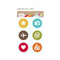 Simple Stories - SNAP Studio Collection - Flair - 6 Adhesive Badges - Icon