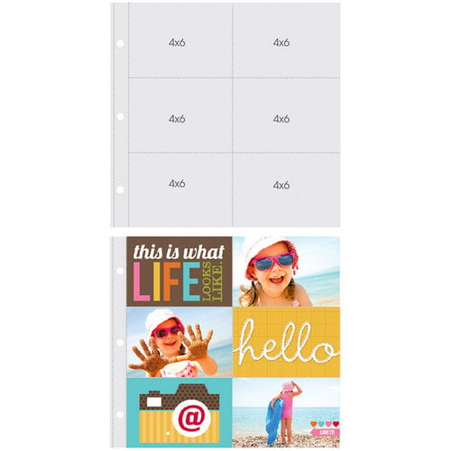 Simple Stories - SNAP Studio Collection - 12 x 12 Page Protectors - 6 Up - 4 x 6 Inch Photo Sleeves - 10 Pack