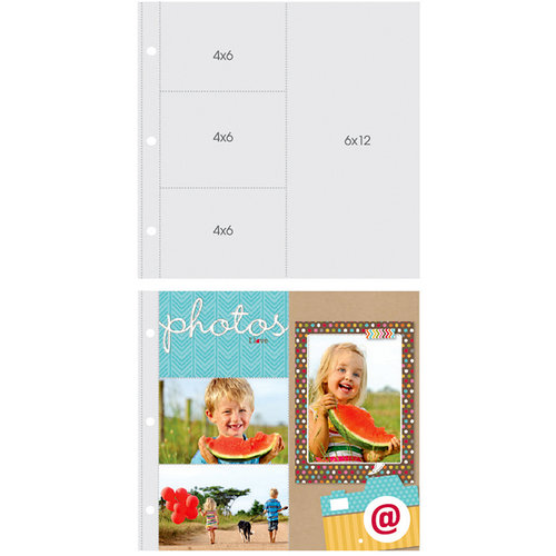 Simple Stories - SNAP Studio Collection - 12 x 12 Page Protectors - Three 4 x 6 One 6 x 12 Inch Photo Sleeves - 10 Pack