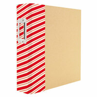 Simple Stories - SNAP Collection - Christmas - Binder - Striped Holiday