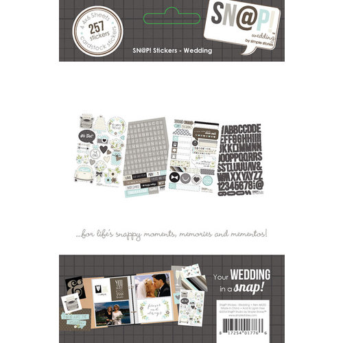 Simple Stories - SNAP Collection - Cardstock Stickers - Wedding