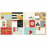 Simple Stories - Say Cheese II Collection - 12 x 12 Double Sided Paper with Foil Accents - 3 x 4 and 4 x 6 Elements