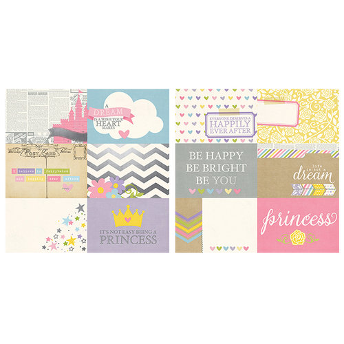 Simple Stories - Enchanted Collection - 12 x 12 Double Sided Paper with Foil Accents - 4 x 6 Horizontal Journaling Card Elements