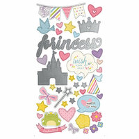 Simple Stories - Enchanted Collection - Chipboard Stickers with Foil Accents