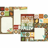 Simple Stories - Pumpkin Spice Collection - 12 x 12 Double Sided Paper - 2 x 2 and 6 x 8 Elements