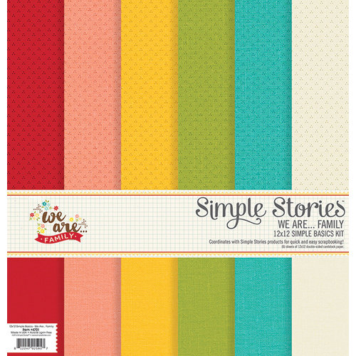 Simple Stories - We Are Family Collection - 12 x 12 Simple Basics Kit