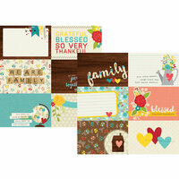 Simple Stories - We Are Family Collection - 12 x 12 Double Sided Paper - 4 x 6 Horizontal Journaling Card Elements