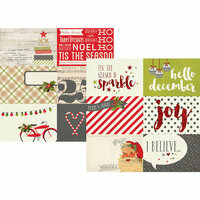 Simple Stories - Claus and Co Collection - Christmas - 12 x 12 Double Sided Paper - 4 x 6 Horizontal Journaling Card Elements