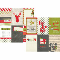 Simple Stories - Claus and Co Collection - Christmas - 12 x 12 Double Sided Paper - 4 x 6 Vertical Journaling Card Elements