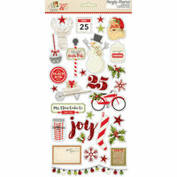 Simple Stories - Claus and Co Collection - Christmas - Chipboard Stickers