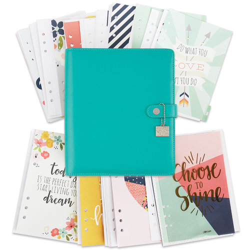 Simple Stories - Carpe Diem Collection - Posh - A5 Planner - Boxed Set - Aqua - Undated