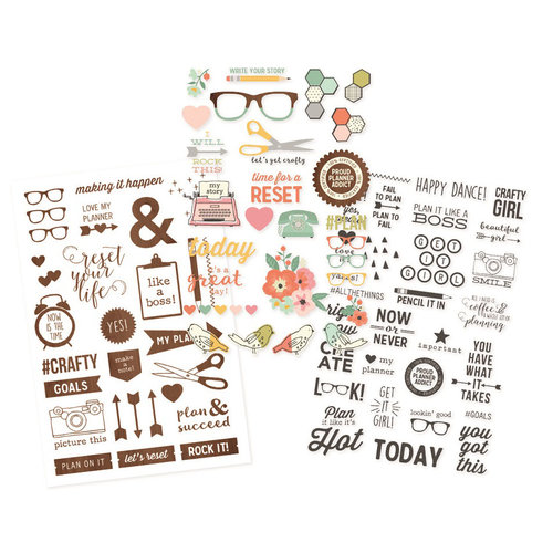 Simple Stories - Carpe Diem - The Reset Girl Collection - Clear Stickers