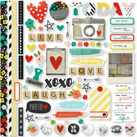 Simple Stories - Life In Color Collection - 12 x 12 Cardstock Stickers - Fundamentals