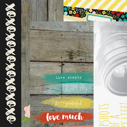 Simple Stories - Life In Color Collection - 12 x 12 Double Sided Paper - 2 x 12, 4 x 12 and 6 x 12 Elements