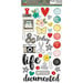 Simple Stories - Life In Color Collection - Chipboard Stickers