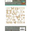 Simple Stories - Life In Color Collection - Wood Veneer Pieces